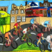 Tour de France mural